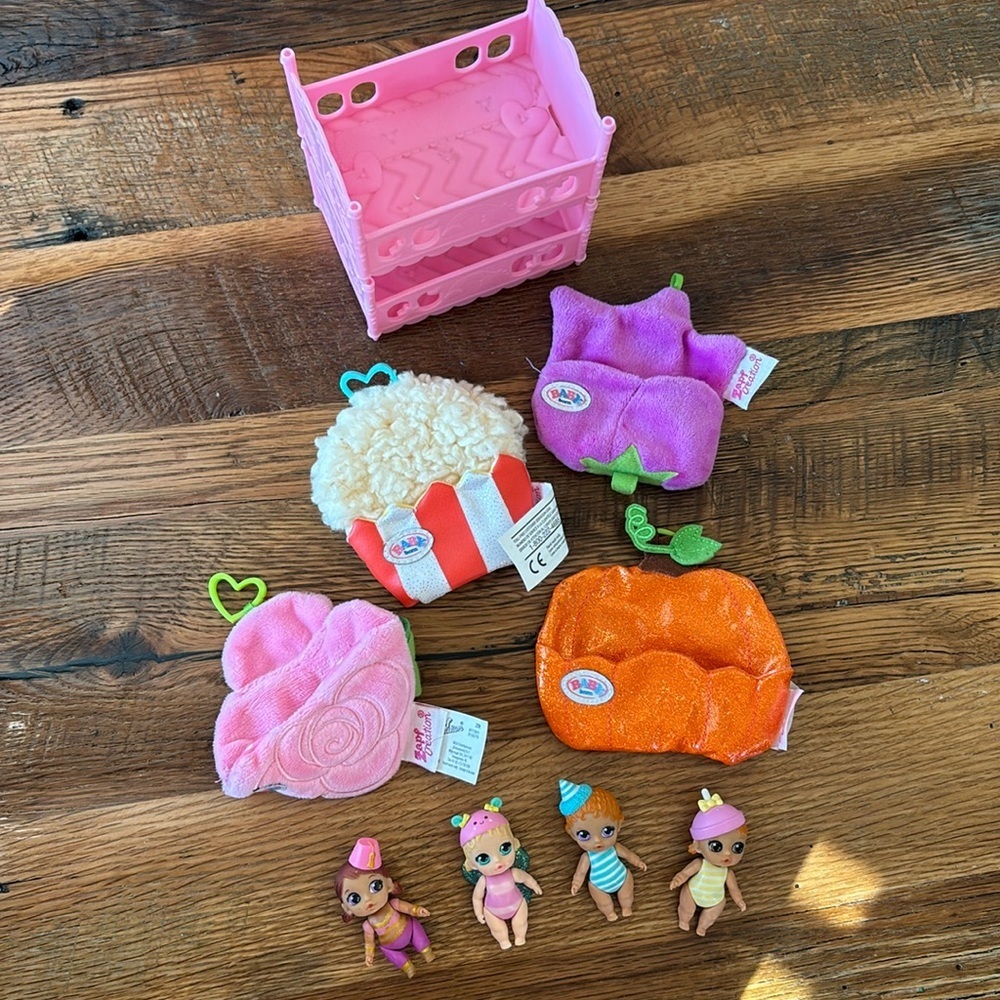 baby born surprise zapf creation mini pouch and baby lot